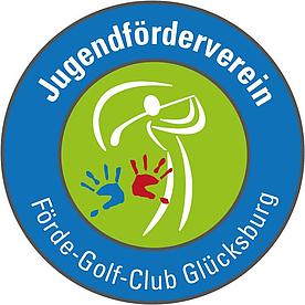 Logo mit einem inneren grünen und einem äußeren blauen Kreise des Jugendfördervereins.